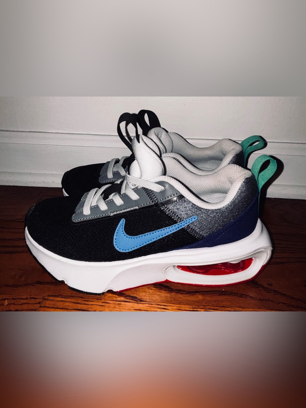 Nike Kids' Black & Blue Air-Cushion Sneakers